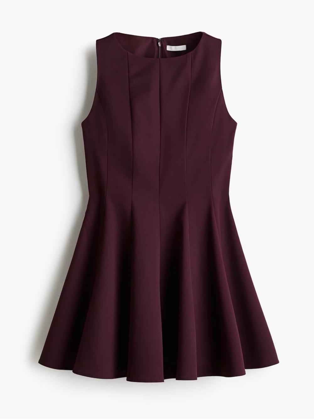 H&M Burgundy Mini Skater Dress